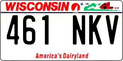 WI license plate 461NKV