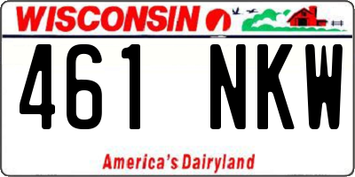 WI license plate 461NKW