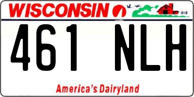 WI license plate 461NLH