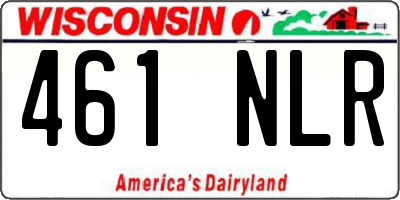 WI license plate 461NLR