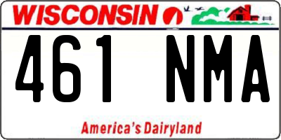 WI license plate 461NMA