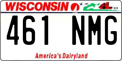 WI license plate 461NMG