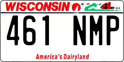 WI license plate 461NMP