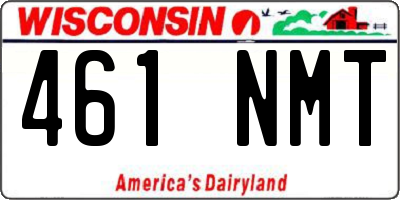WI license plate 461NMT