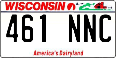 WI license plate 461NNC