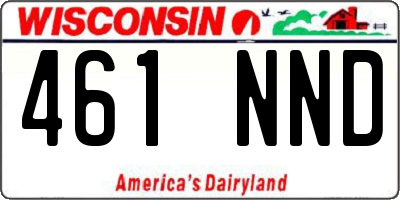 WI license plate 461NND