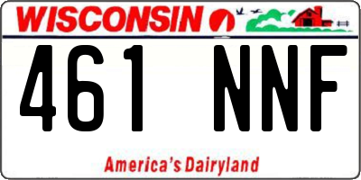 WI license plate 461NNF