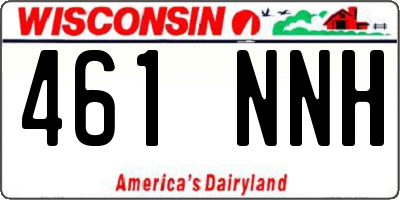 WI license plate 461NNH
