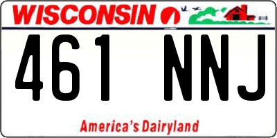 WI license plate 461NNJ