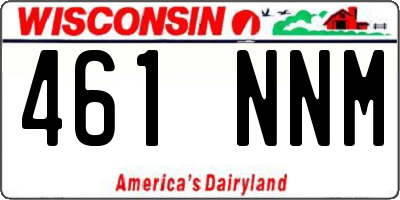 WI license plate 461NNM
