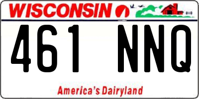 WI license plate 461NNQ