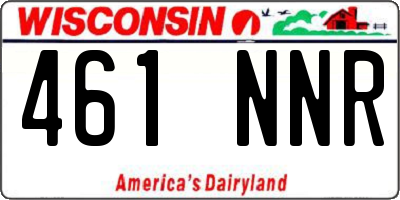 WI license plate 461NNR