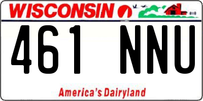 WI license plate 461NNU