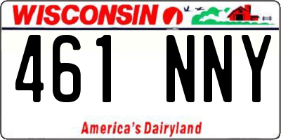WI license plate 461NNY