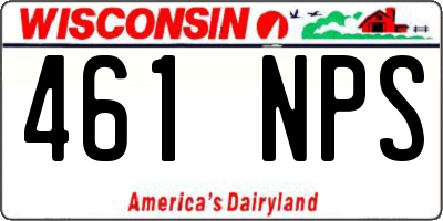 WI license plate 461NPS