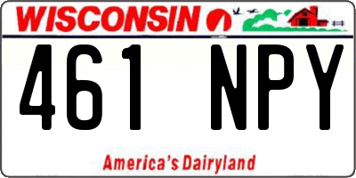 WI license plate 461NPY