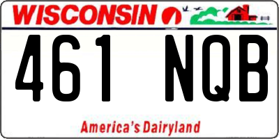 WI license plate 461NQB