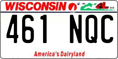 WI license plate 461NQC