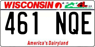 WI license plate 461NQE