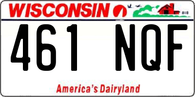 WI license plate 461NQF