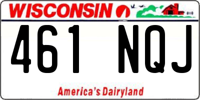 WI license plate 461NQJ