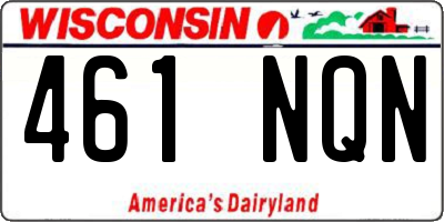 WI license plate 461NQN