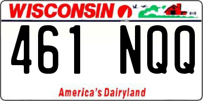 WI license plate 461NQQ
