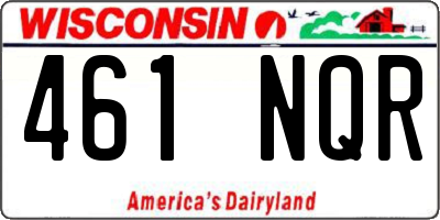 WI license plate 461NQR