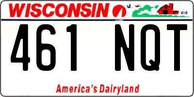 WI license plate 461NQT