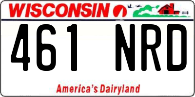 WI license plate 461NRD