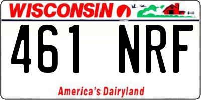 WI license plate 461NRF