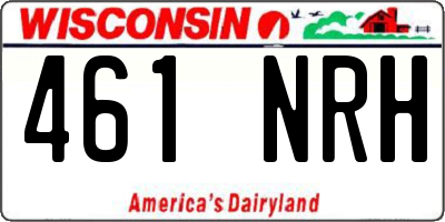 WI license plate 461NRH