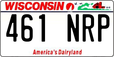 WI license plate 461NRP