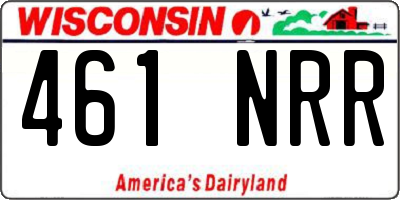 WI license plate 461NRR