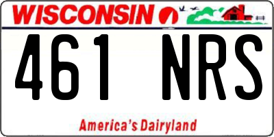WI license plate 461NRS