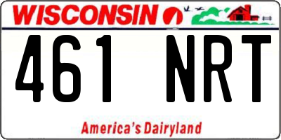 WI license plate 461NRT