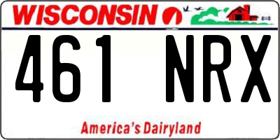 WI license plate 461NRX