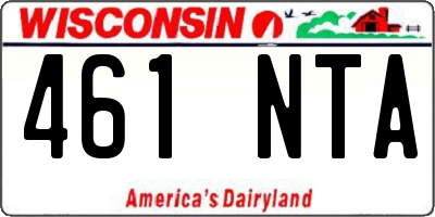 WI license plate 461NTA