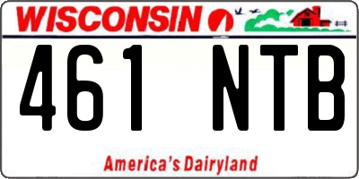WI license plate 461NTB