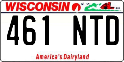 WI license plate 461NTD