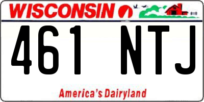 WI license plate 461NTJ