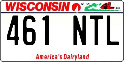 WI license plate 461NTL