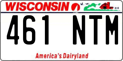 WI license plate 461NTM