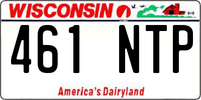 WI license plate 461NTP