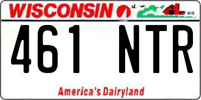 WI license plate 461NTR