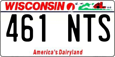 WI license plate 461NTS