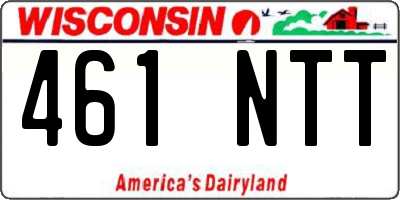 WI license plate 461NTT