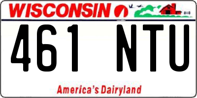 WI license plate 461NTU