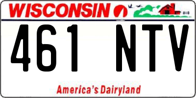 WI license plate 461NTV