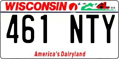 WI license plate 461NTY